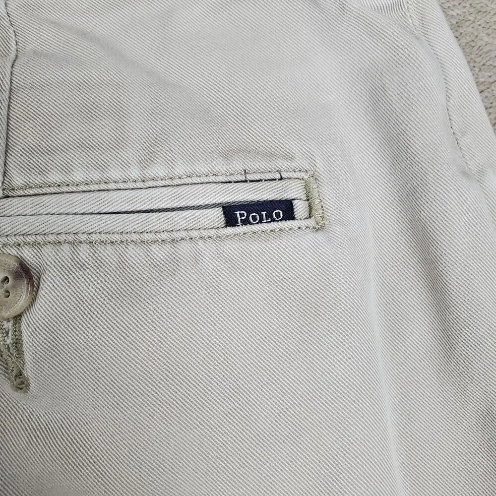 Polo Ralph Lauren Pants Mens 34x32 Beige Classic Fit 100% Cotton Chino Casual - Picture 12 of 12